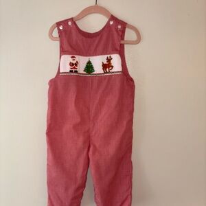 Velani Classics Boys Red Smocked Christmas Longall